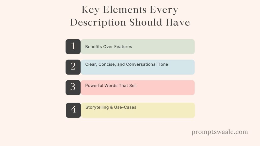 Key Elements Every Description Should Have