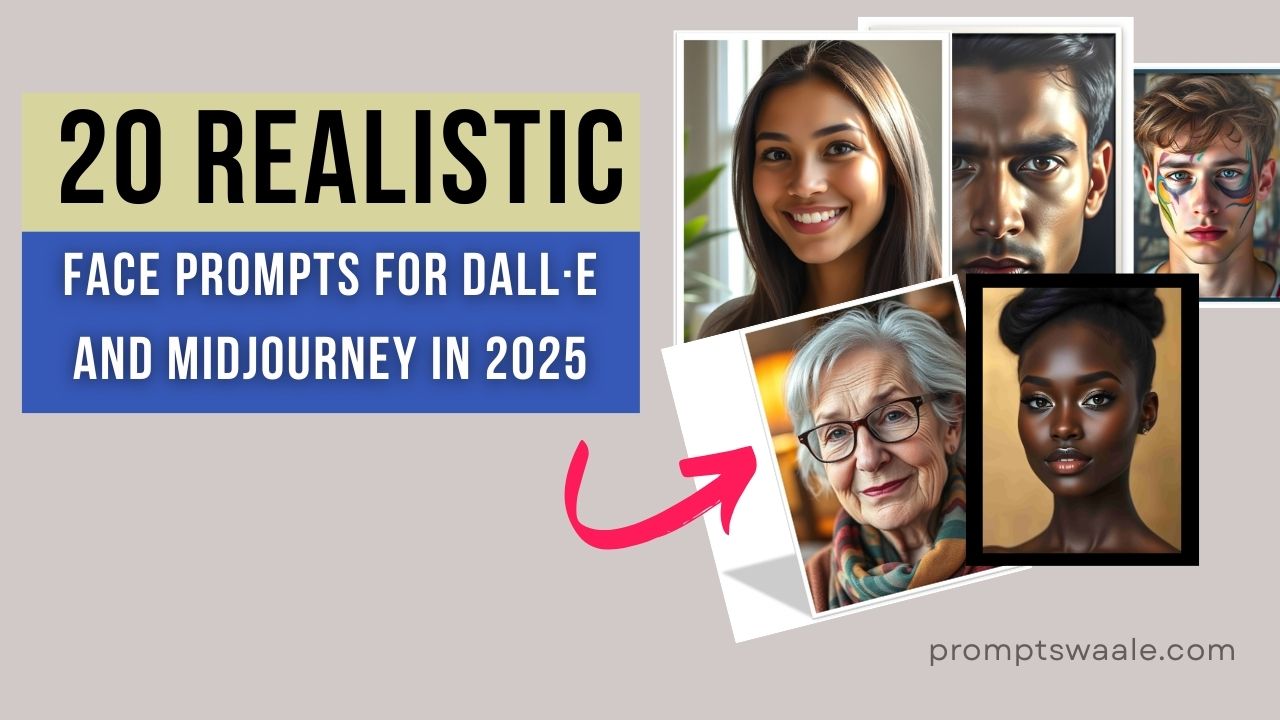20+ Realistic Face Prompts for DALL·E and MidJourney in 2025
