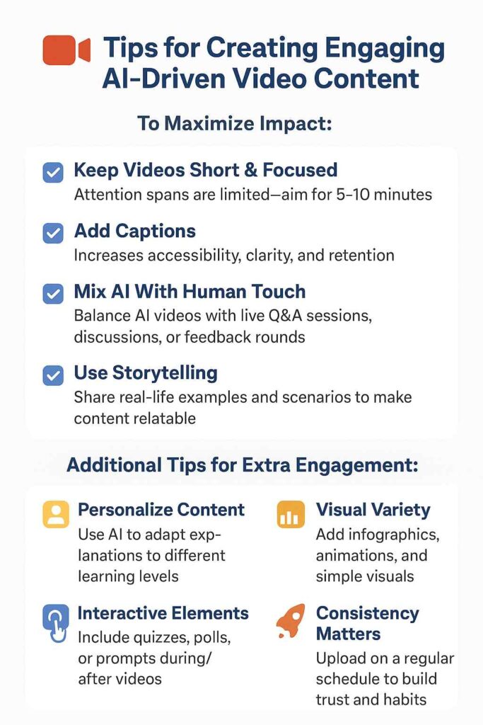 tips for creating engaging ai driven video content